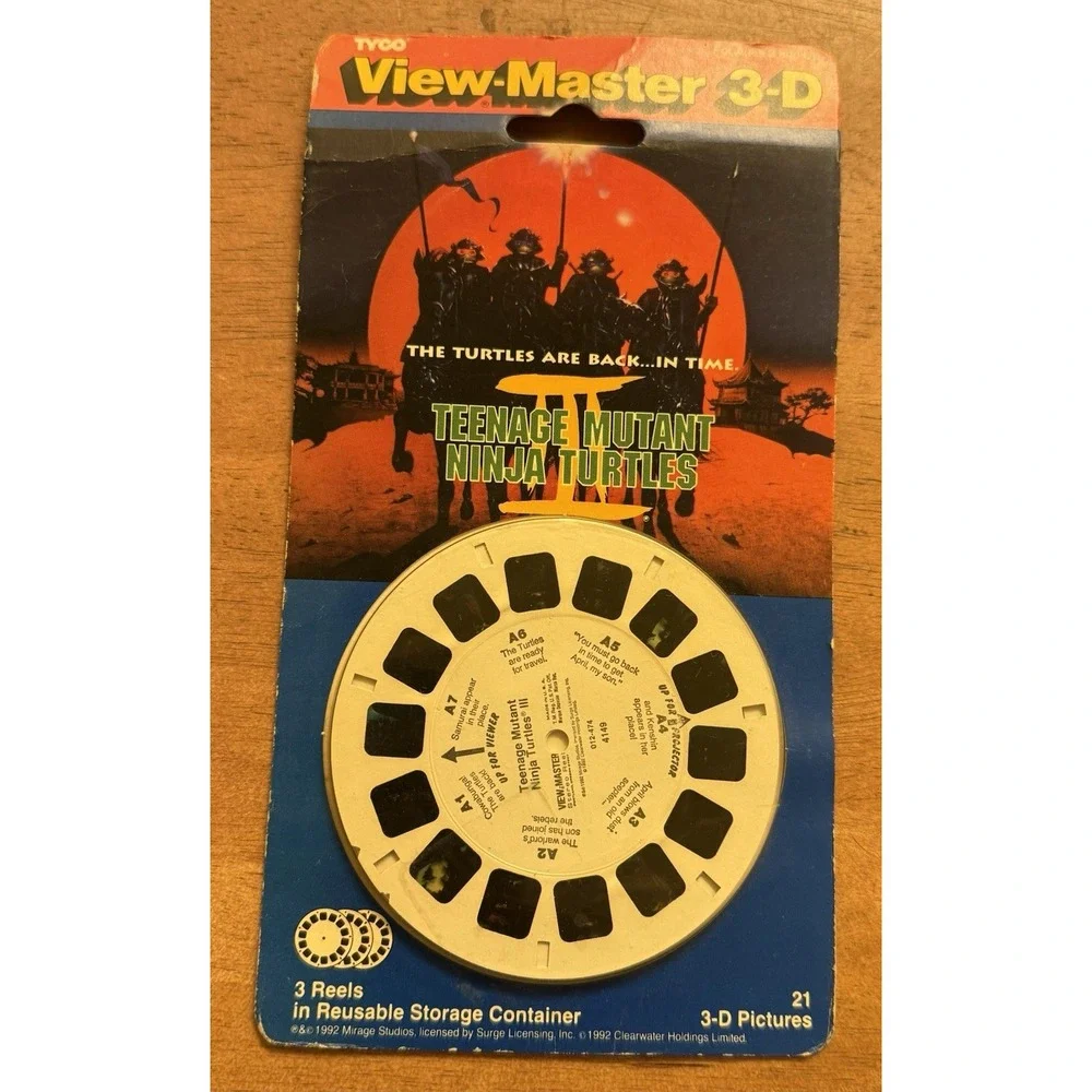Vintage 1992 Viewmaster 3D TMNT TEENAGE MUTANT‎ NINJA TURTLES III- NEW